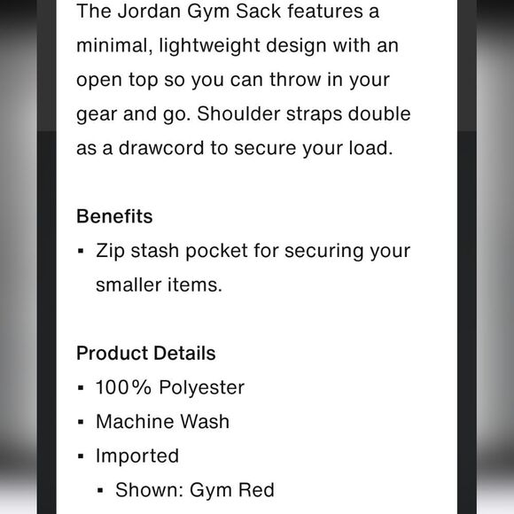 Jordan 23" Logo Gym Sack - Picture 6 of 8